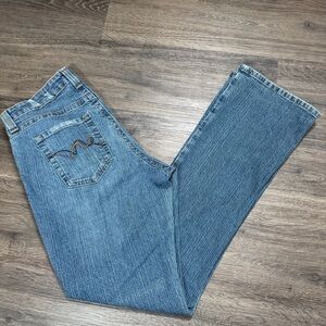 Lei Bootcut Jeans Women 14 Blue Medium Wash Stretch Classic Denim Fit